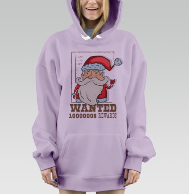 Santa wanted, Hoodie Mjhigh Dig Mel, Fiolet, утепленная