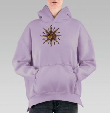 Солнечный дуализм внутренний выбор дуализм солнца, Hoodie Oversize Fiolet, утепленная