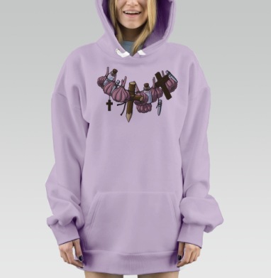 Стопроцентная защита, Hoodie Mjhigh Dig Mel, Fiolet, утепленная