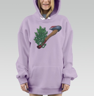 Топор, Hoodie Mjhigh Dig Mel, Fiolet, утепленная