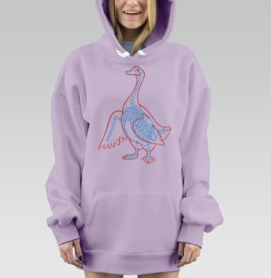 Внутренний мир гуся, Hoodie Mjhigh Dig Mel, Fiolet, утепленная