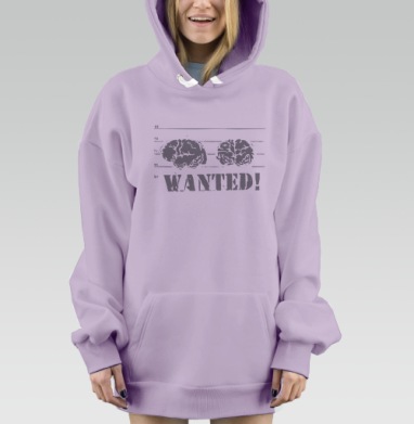 WANTED!, Hoodie Mjhigh Dig Mel, Fiolet, утепленная