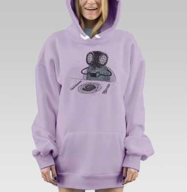 З-з-зацените что я ем, Hoodie Mjhigh Dig Mel, Fiolet, утепленная