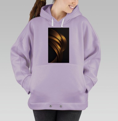 Золотистая Лента Текучая Красота Форма, Hoodie Oversize Fiolet
