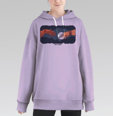 55х55 кукольник, Hoodie Long Oversize Fiolet