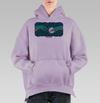 55х55 в море, Hoodie Oversize Fiolet, утепленная