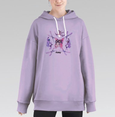 Азау, Hoodie Long Oversize Fiolet