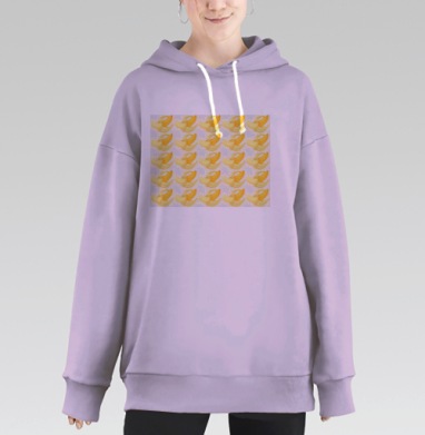 Банановый Рай Яркие Желтые Бананы Выплесни Эмоции Наружу, Hoodie Long Oversize Fiolet
