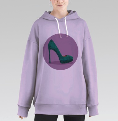 Бархатные туфли, Hoodie Long Oversize Fiolet