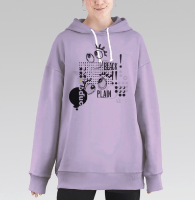 Безумные глазки, Hoodie Long Oversize Fiolet