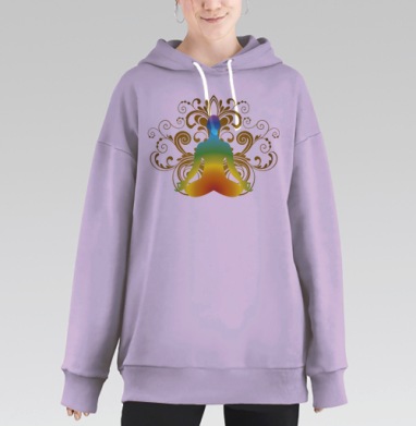 Чакральная система, Hoodie Long Oversize Fiolet