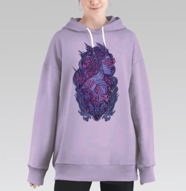 Дарк флоу, Hoodie Long Oversize Fiolet