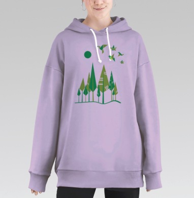Дай земле шанс, Hoodie Long Oversize Fiolet