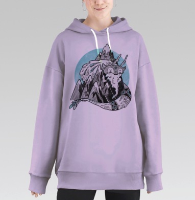 Дедушка Гор, Hoodie Long Oversize Fiolet