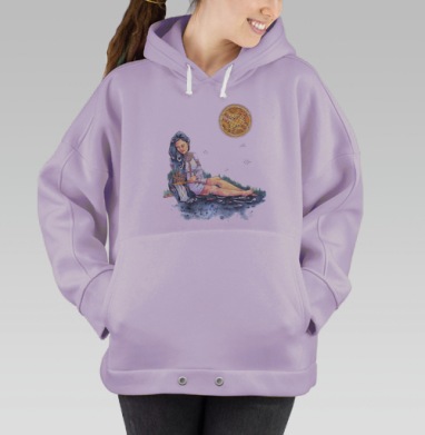 Девушка Река, Hoodie Oversize Fiolet