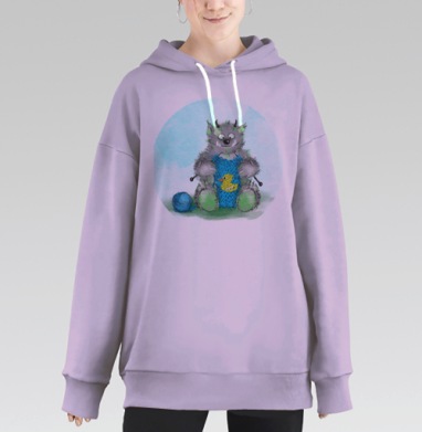 Добряк Бамбим, Hoodie Long Oversize Fiolet
