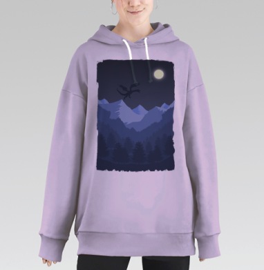 ДраконНадГорами, Hoodie Long Oversize Fiolet
