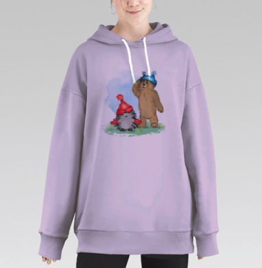 Друзья, Hoodie Long Oversize Fiolet