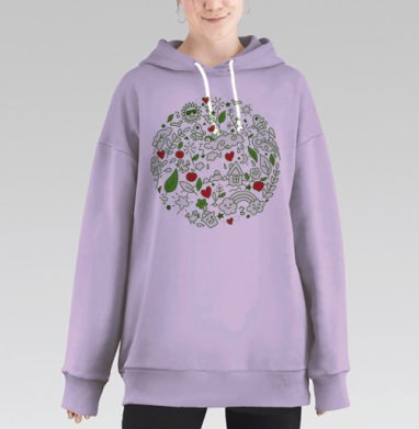 Эко-мир, Hoodie Long Oversize Fiolet