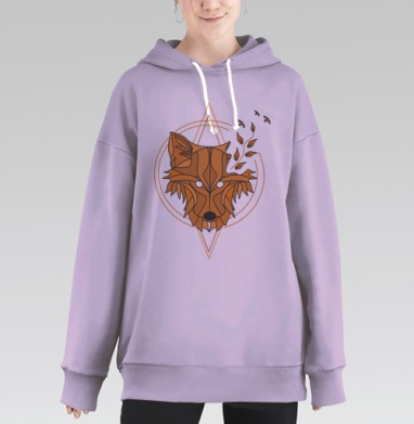 Эко лис, Hoodie Long Oversize Fiolet