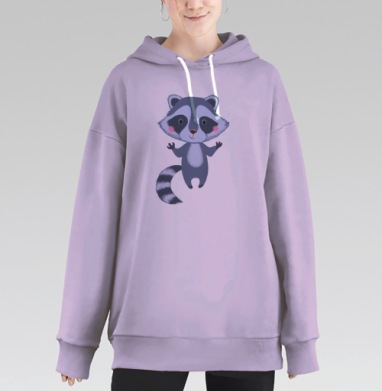 Флаффи Енот, Hoodie Long Oversize Fiolet