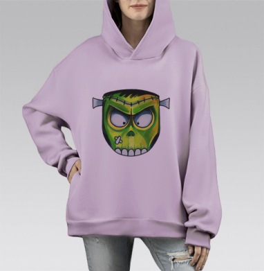 Франкенштейнс, Hoodie Mono Fiolet, оверсайз, утепленная