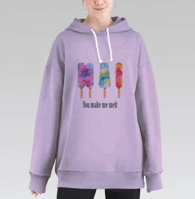 Фруктовый лёд, Hoodie Long Oversize Fiolet