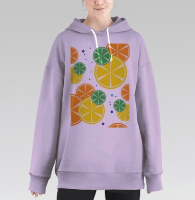 Фрукты, Hoodie Long Oversize Fiolet