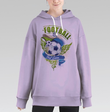 ФУТБОЛ Бест Гейм, Hoodie Long Oversize Fiolet