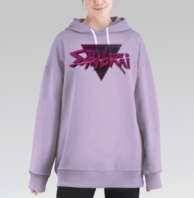 Футуристичный самурай, Hoodie Long Oversize Fiolet