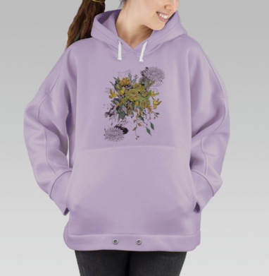 Желтые хризантемы, Hoodie Oversize Fiolet