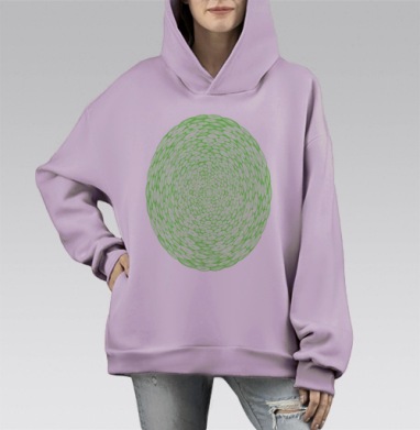 Головокружительное лето, Hoodie Mono Fiolet, оверсайз, утепленная