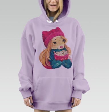 Горячий шоколад, Hoodie Mjhigh Dig Mel, Fiolet, утепленная