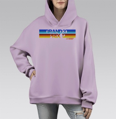 ГРАНПРИ, Hoodie Mono Fiolet, оверсайз, утепленная