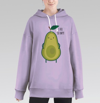 Грустный авокадо, Hoodie Long Oversize Fiolet