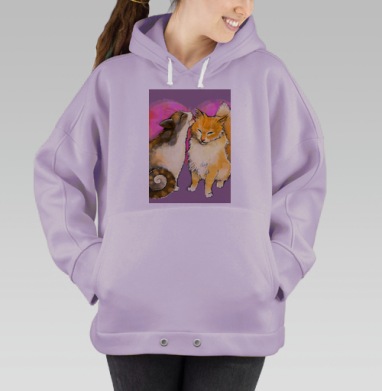 Кошачий поцелуй, Hoodie Oversize Fiolet