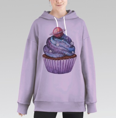 Космический десерт, Hoodie Long Oversize Fiolet