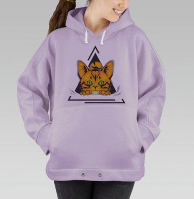 Кот, просто кот, Hoodie Oversize Fiolet