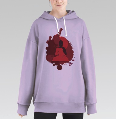 Красный Будда, Hoodie Long Oversize Fiolet