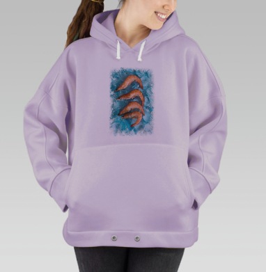 Креветки на льду закуска к пиву, Hoodie Oversize Fiolet