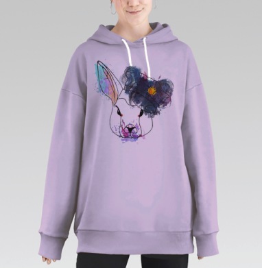 Кроль в фуражке, Hoodie Long Oversize Fiolet