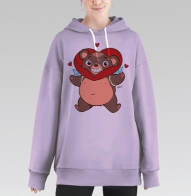 Купидон - Гриша, Hoodie Long Oversize Fiolet