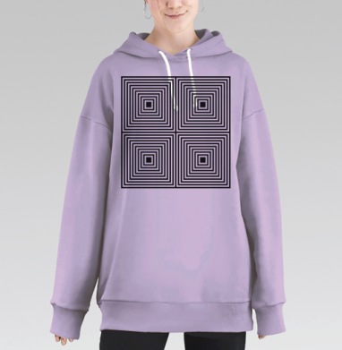 Квадратический-квадрат, Hoodie Long Oversize Fiolet
