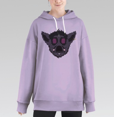 Лемур Великолепный, Hoodie Long Oversize Fiolet