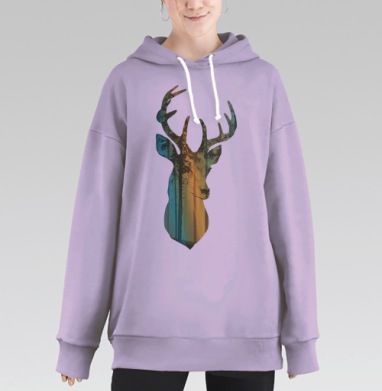 Лес в олене, Hoodie Long Oversize Fiolet