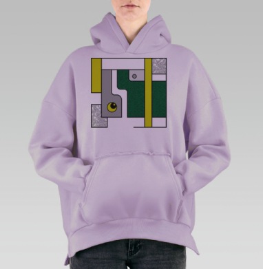 Лесное око, Hoodie Oversize Fiolet, утепленная