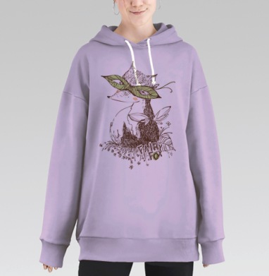 Лиска в маске, Hoodie Long Oversize Fiolet