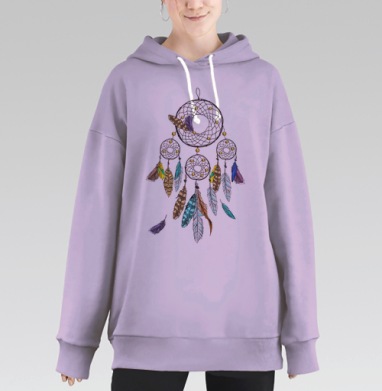Ловец приятных снов, Hoodie Long Oversize Fiolet