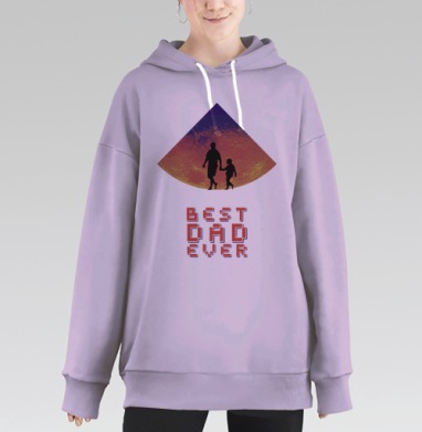 Лучшему папе, Hoodie Long Oversize Fiolet