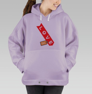 Любовь распродажа акция свежести купить, Hoodie Oversize Fiolet